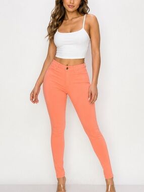 Coral Super Strech Skinny Jeans